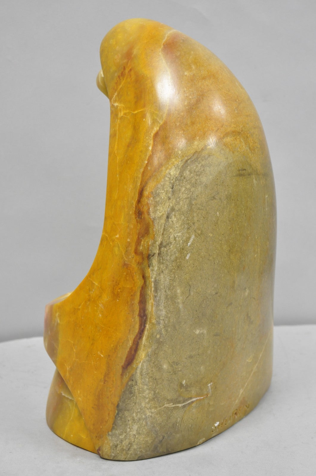 Vintage Seymour Shuren Modern Carved Alabaster Mother & Child Figure Sculpture