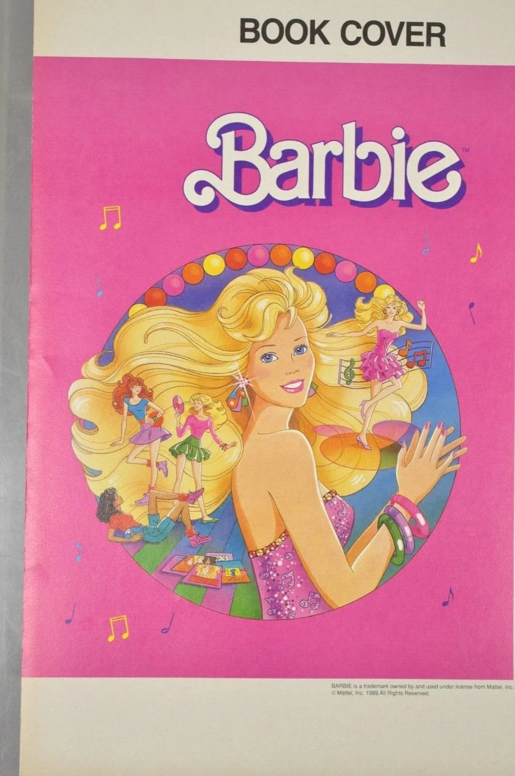 Vintage 1989 Barbie Mattel Original Pink Paper Book Covers NOS - Many Available