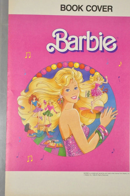 Vintage 1989 Barbie Mattel Original Pink Paper Book Covers NOS - Many Available