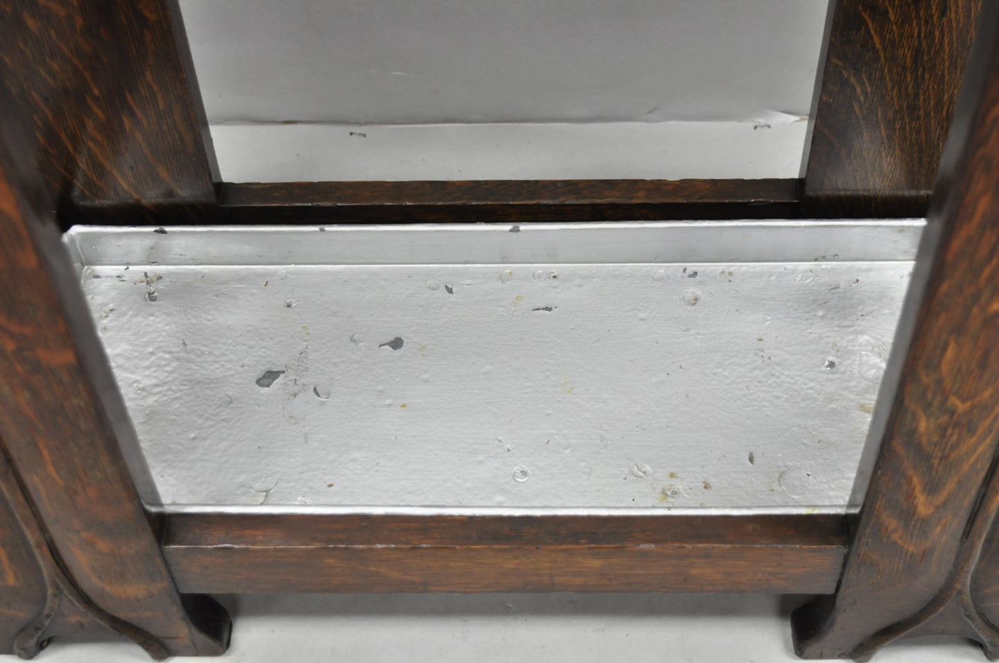 Antique Arts & Crafts Oak Wood Relief Carved Flower Umbrella Stand by MI Chair