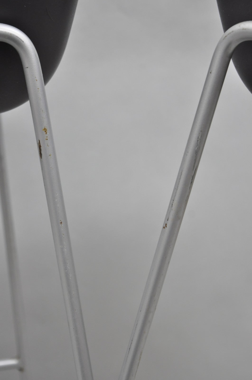 Turnstone by Steelcase Metal Scoop Barstool Stool w/ Green Cushion - Set of 3