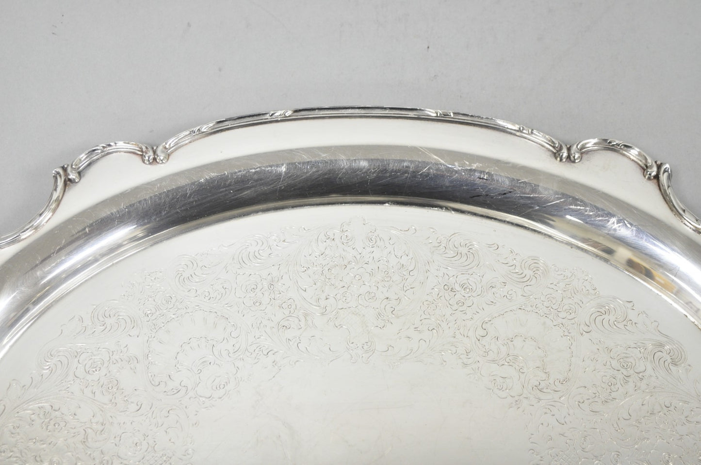 Vintage 1847 Rogers Bros "Reflection" Silver Plated Oval Serving Platter Tray