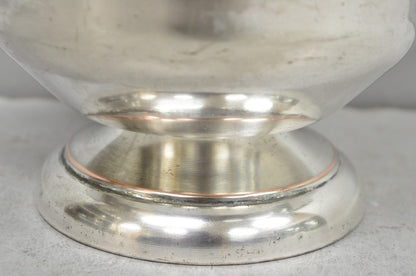 Vintage English Regency Style Silver Plated Low Champagne Chiller Ice Bucket