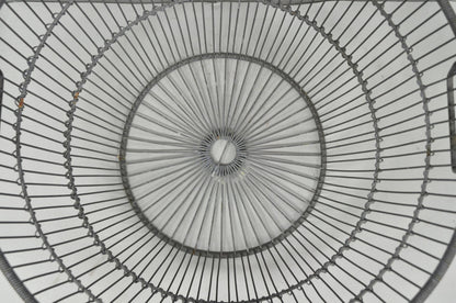 Vintage Industrial Modern Large 24" Metal Wire Oyster Clam Throw Blanket Basket