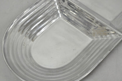 Vintage Mid Century Modern Art Deco Cast Aluminum 2 Section Serving Dish Platter
