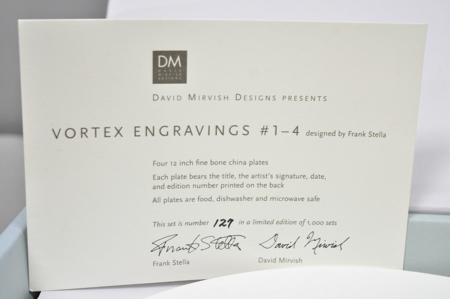 Frank Stella David Mirvish Designs Vortex Engravings 1-4 Black Plate - Set of 4