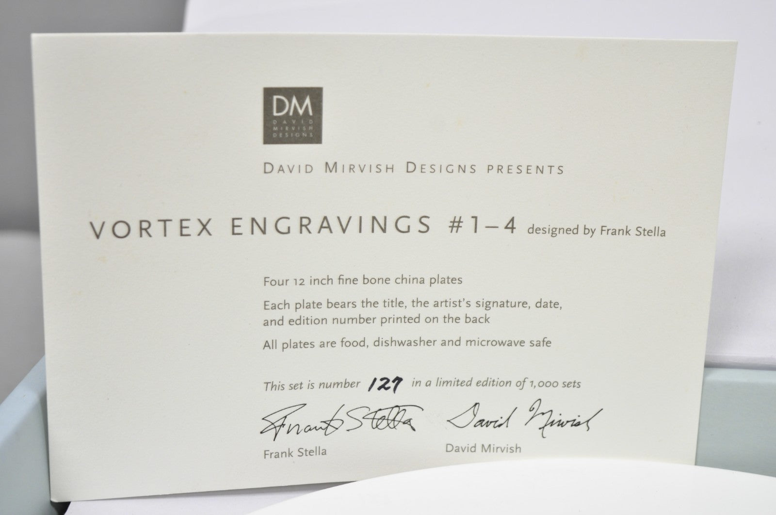 Frank Stella David Mirvish Designs Vortex Engravings 1-4 Black Plate - Set of 4