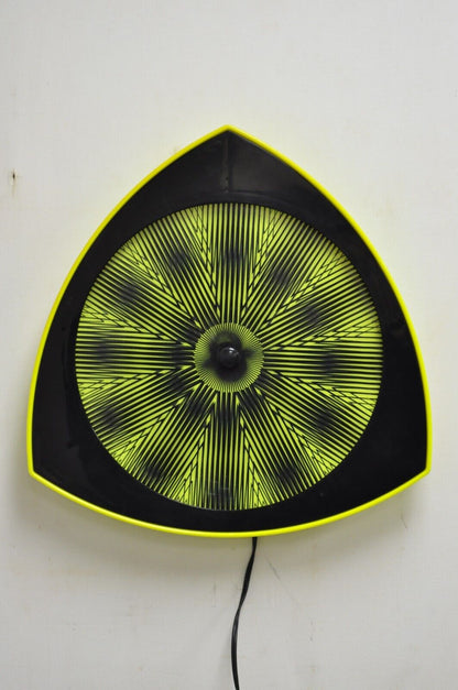 Vintage 1996 Rabbit Tanaka Lumaseries CyberSpace Neon Green Kinetic Wall Art (B)