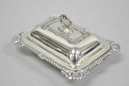 Vintage Miniature Sheffield England Silver Plated Covered Serving Dish Platter