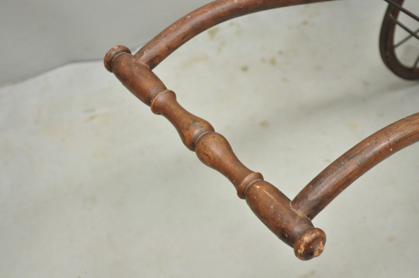Antique Victorian Bentwood Small Child Size Decorative Baby Buggy Carriage