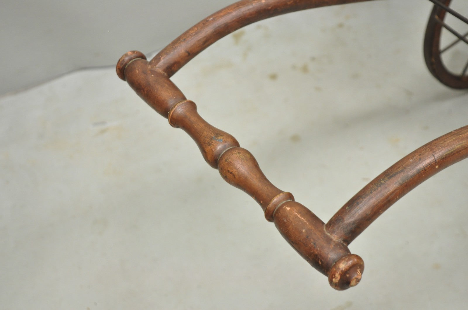 Antique Victorian Bentwood Small Child Size Decorative Baby Buggy Carriage