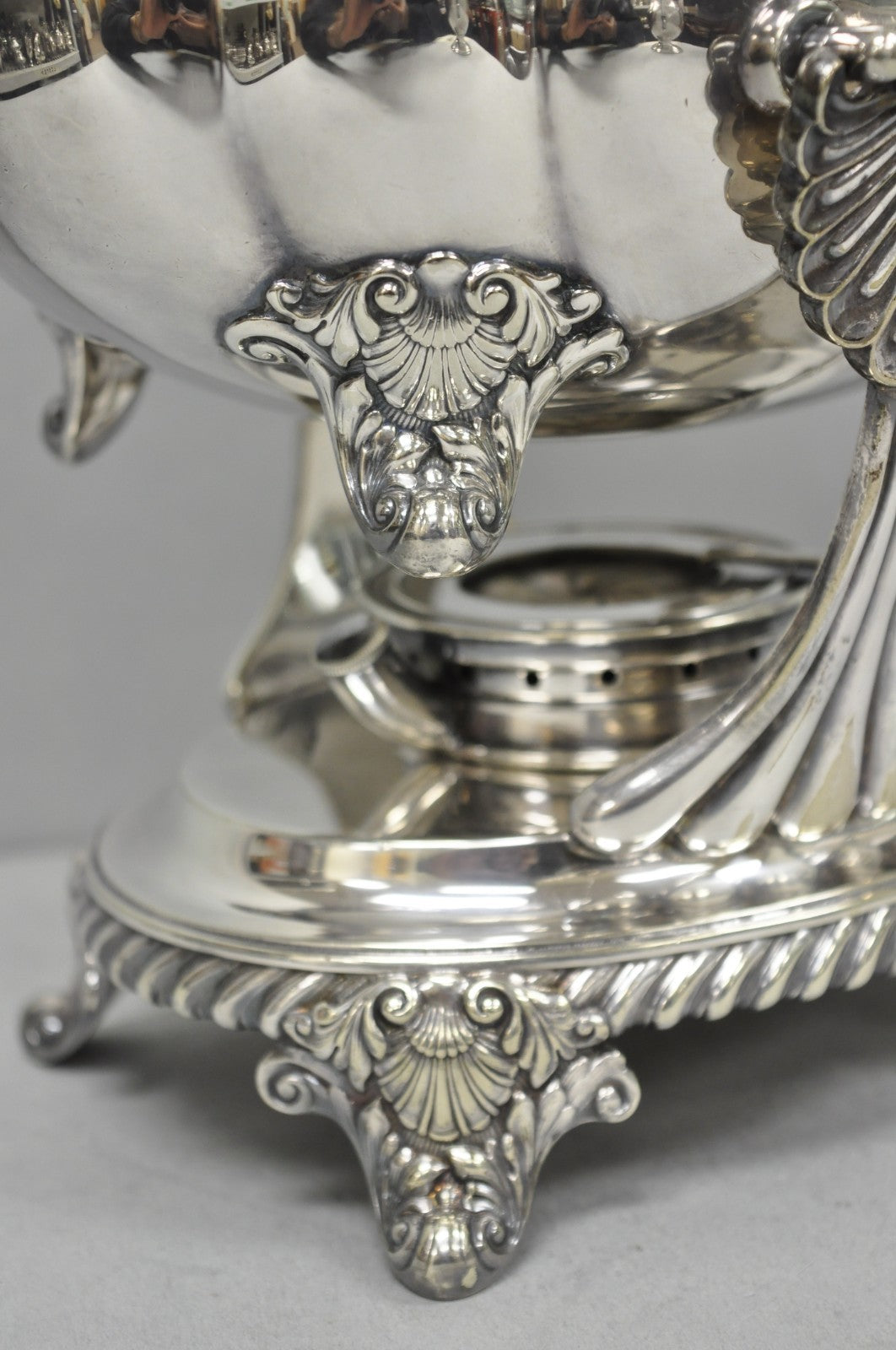 Antique Victorian Silver Plated Gorham 01180 Tilting Teapot Coffee Pot on Stand