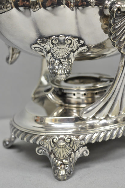 Antique Victorian Silver Plated Gorham 01180 Tilting Teapot Coffee Pot on Stand