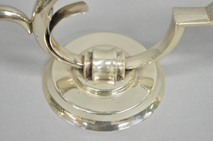 Salvador de la Serna Art Deco Sculptural 925 Sterling Silver Candlestick - Pair