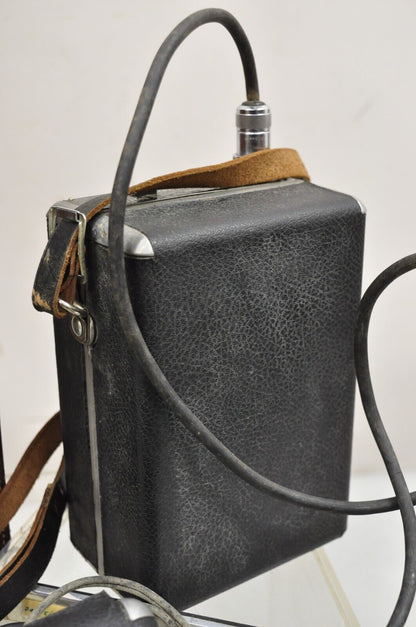 Vintage Sun Lite II Speed Flash and Portable Battery Pack in Brown Leather Case