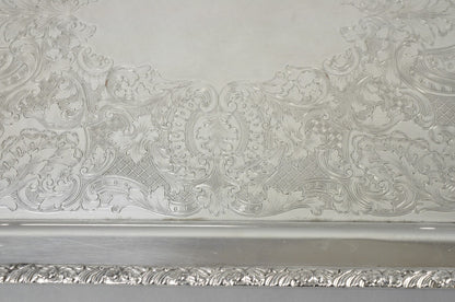 Vintage Victorian Silver Plated Twin Handle Platter Bar Tray by Henley Community