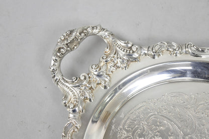 Vintage Baroque by Wallace 293F Victorian Silver Plated Oval Bar Serving Tray