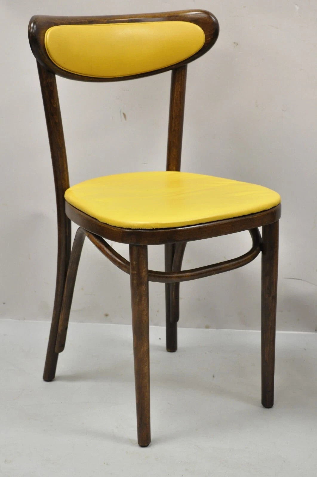 Vintage GAR Products Yellow Bentwood Ice Cream Parlor Dining Side Chair - a Pair