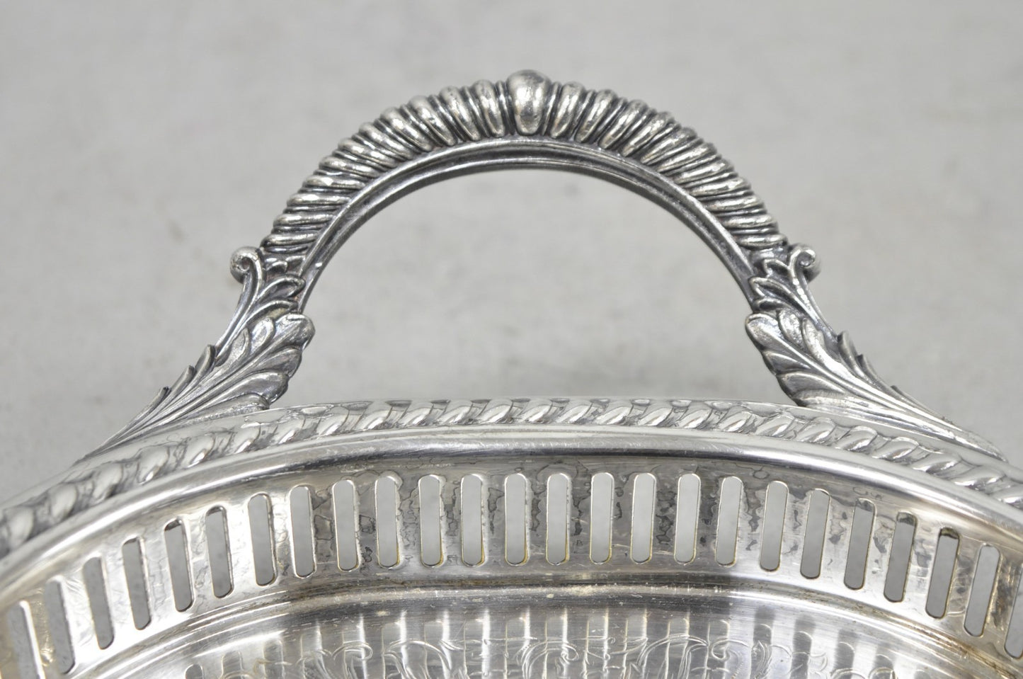Vintage Amston Victorian Silver Plated Narrow Bar Tray Serving Platter