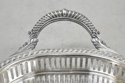 Vintage Amston Victorian Silver Plated Narrow Bar Tray Serving Platter