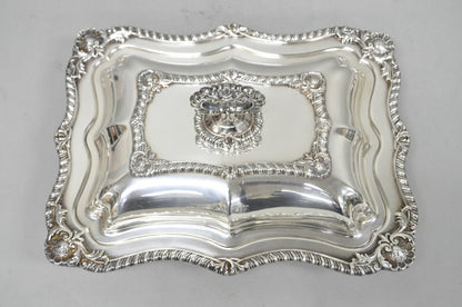 Vintage Canterbury English Regency Silver Plated Covered Vegetable Serving Dish