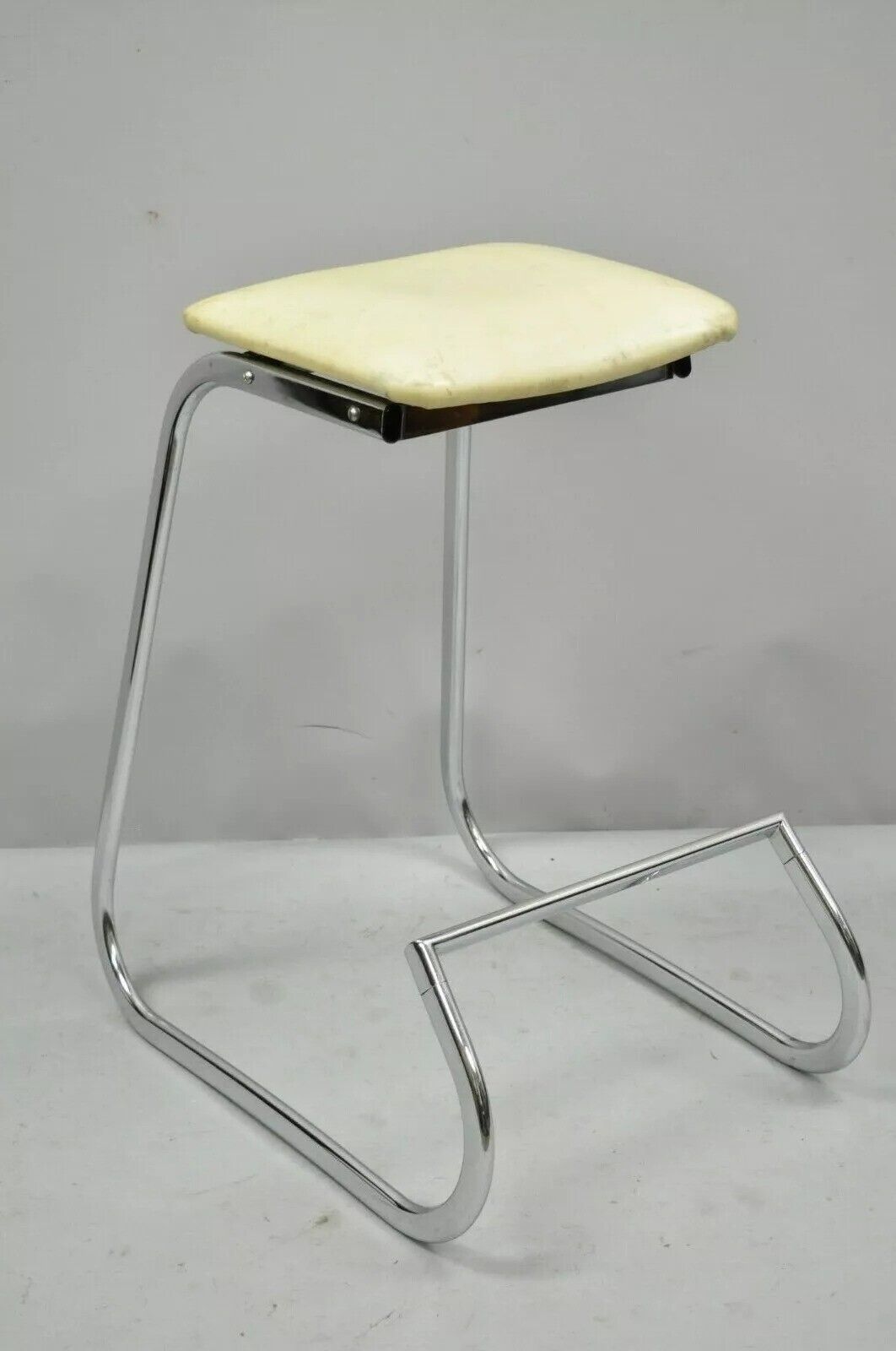 Vintage John Behringer Stendig Chrome Modern Prometheus Bar Stools - Set of 3
