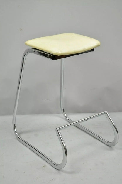 Vintage John Behringer Stendig Chrome Modern Prometheus Bar Stools - Set of 3