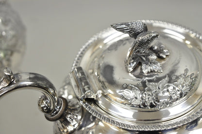 Antique John Turton Sheffield England Victorian Silver Plated Tea Set - 7 Pc Set