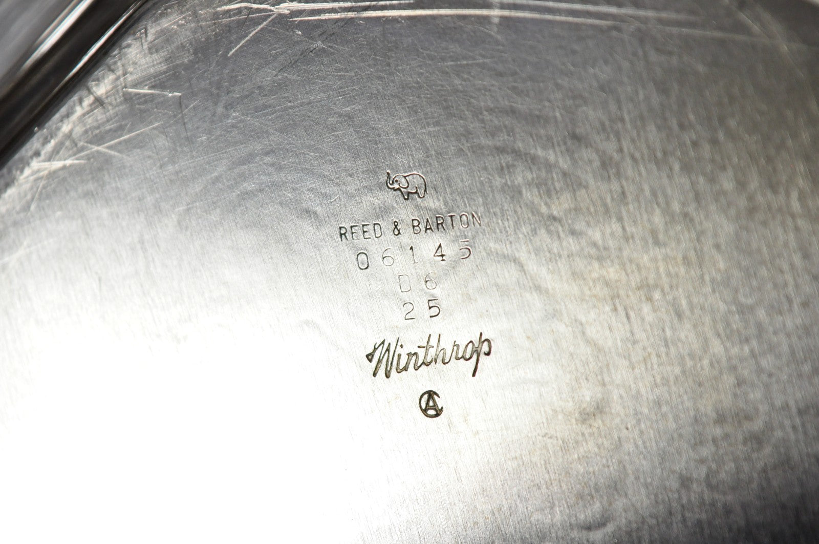 Antique Reed & Barton Winthrop Silver Plated Victorian Bar Serving Platter Tray