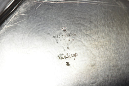 Antique Reed & Barton Winthrop Silver Plated Victorian Bar Serving Platter Tray