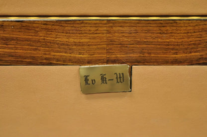 Vintage Custom Italian Leather Toiletry Box Case Travel Trunk w/ Brass Nail Trim