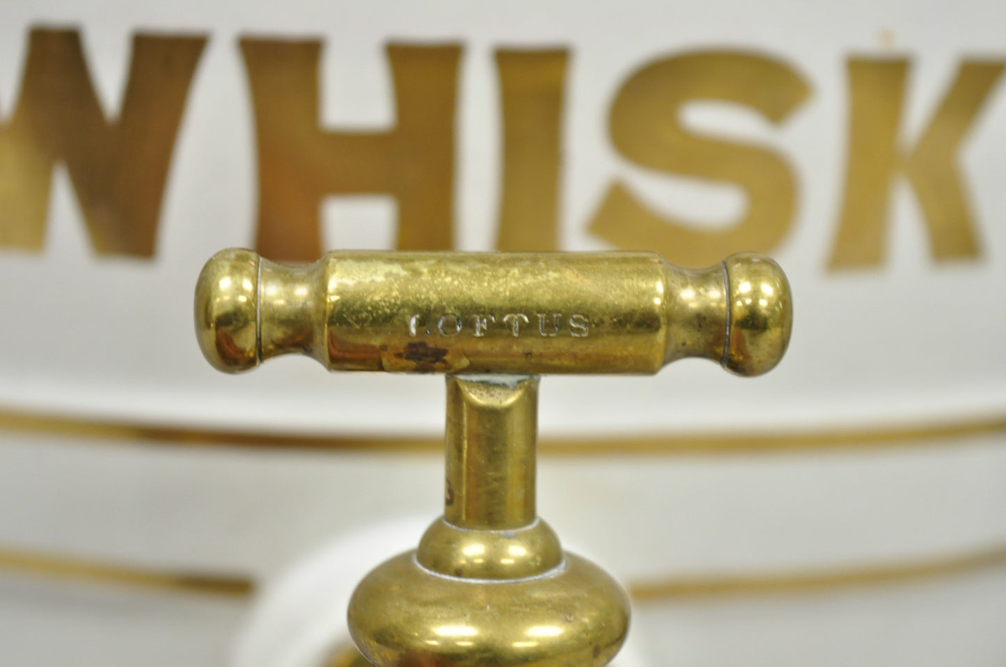 Antique Loftus London English Victorian Porcelain Spirits Whisky Barrels - Pair