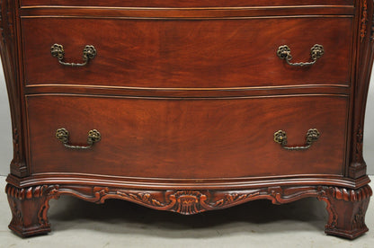 Vintage Georgian Mahogany Bow Front Server Chest Commode Dresser by John Stuart