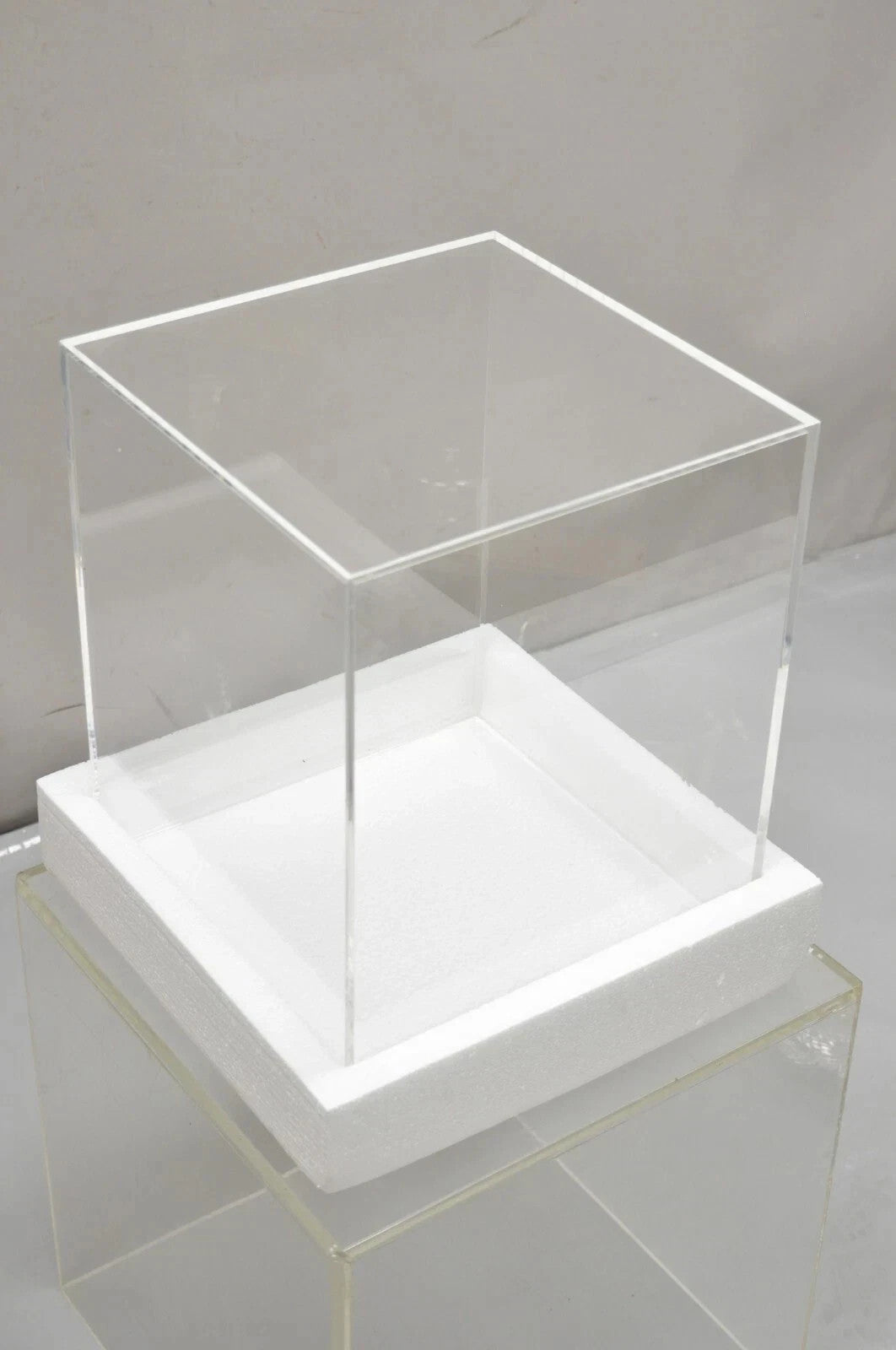 5 Sided 14.5" Clear Acrylic Lucite Vitrine Display Case Christine Taylor Coll.