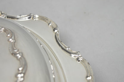 Vintage Victorian Style Silver Plated Covered Vegetable Serving Dish Platter