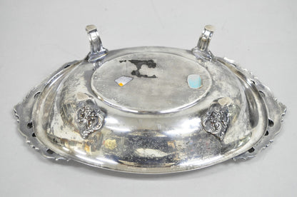 Vintage Baroque by Wallace Victorian Silver Plated Footed Centerpiece Fruit Bowl
