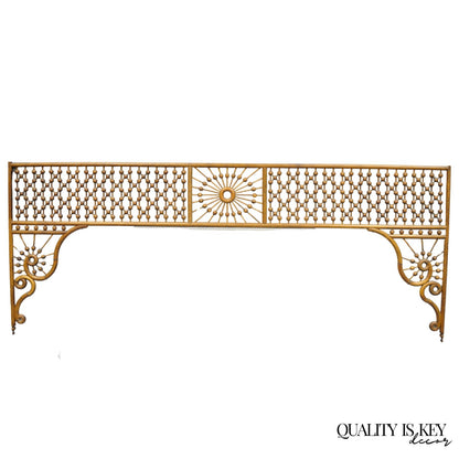 Antique Victorian Oak Stick & Ball 84" Fretwork Archway Architectural Salvage