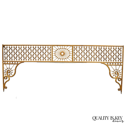 Antique Victorian Oak Stick & Ball 84" Fretwork Archway Architectural Salvage