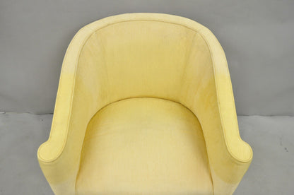 Vintage Faux Bamboo Hollywood Regency Barrel Back Club Lounge Chairs - a Pair