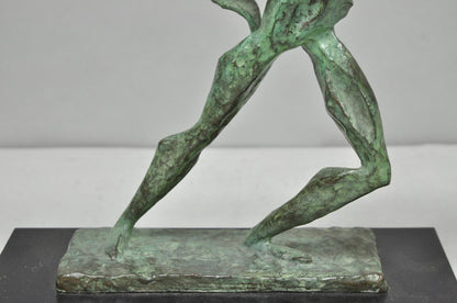 Estelle Goodman Brutalist Mid Century Modern Bronze Dancing Man Sculpture
