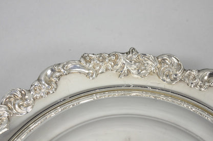 Vintage English Victorian Silver Plated Covered Chafing Dish Serving Platter