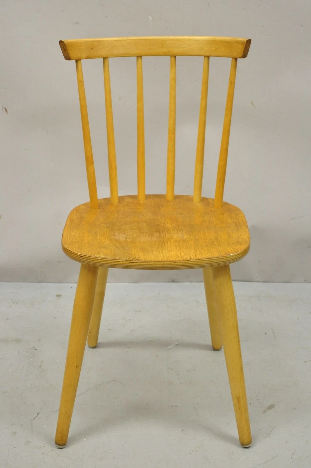 Vintage Mid Century Modern Spindle Back Birch Maple Dining Side Chair