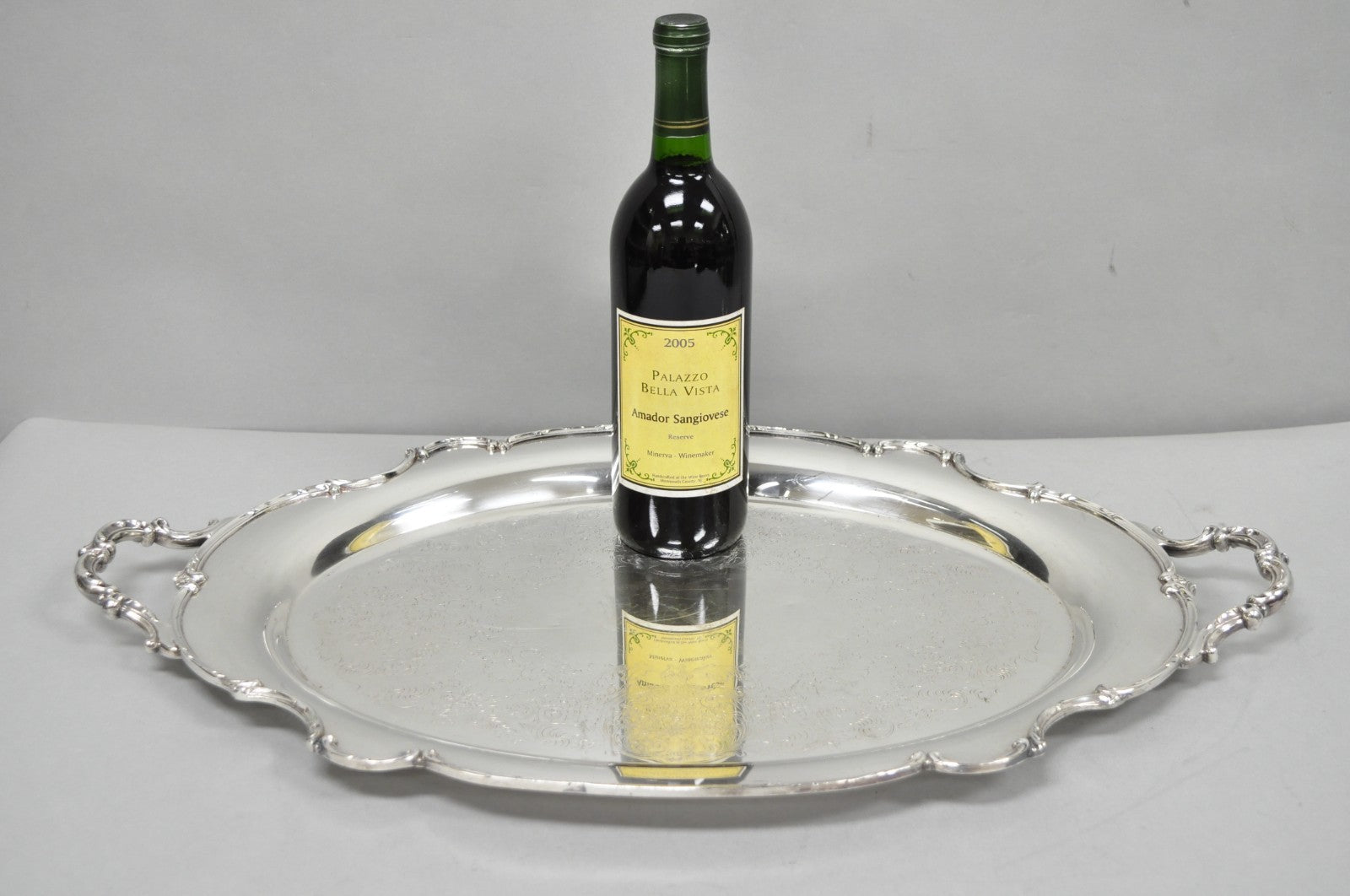 Vintage 1847 Rogers Bros "Reflection" Silver Plated Oval Serving Platter Tray