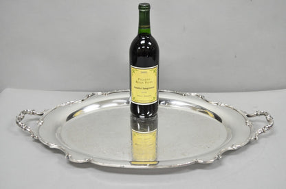 Vintage 1847 Rogers Bros "Reflection" Silver Plated Oval Serving Platter Tray