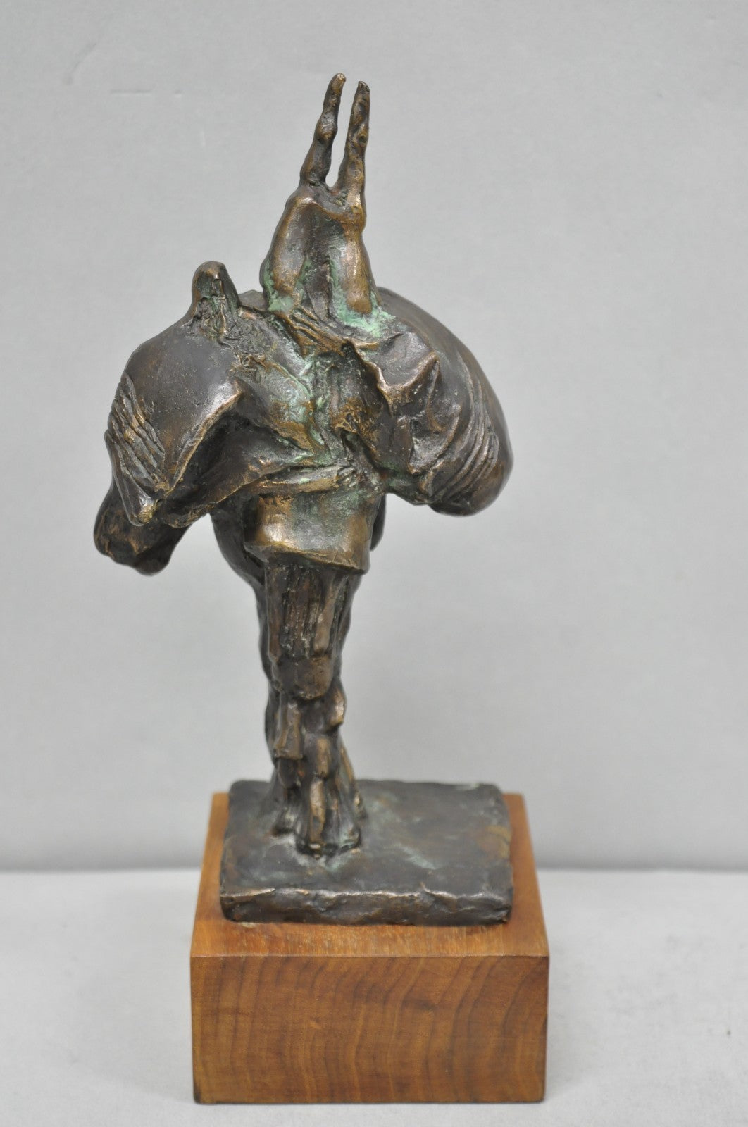 Vintage Elbert Weinberg "Scroll" Bronze Brutalist Abstract Sculpture Figure