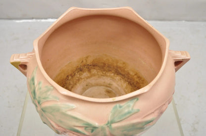 Antique Roseville Gardenia Bleeding Heart Pink 651-8" Jardiniere Planter Pot
