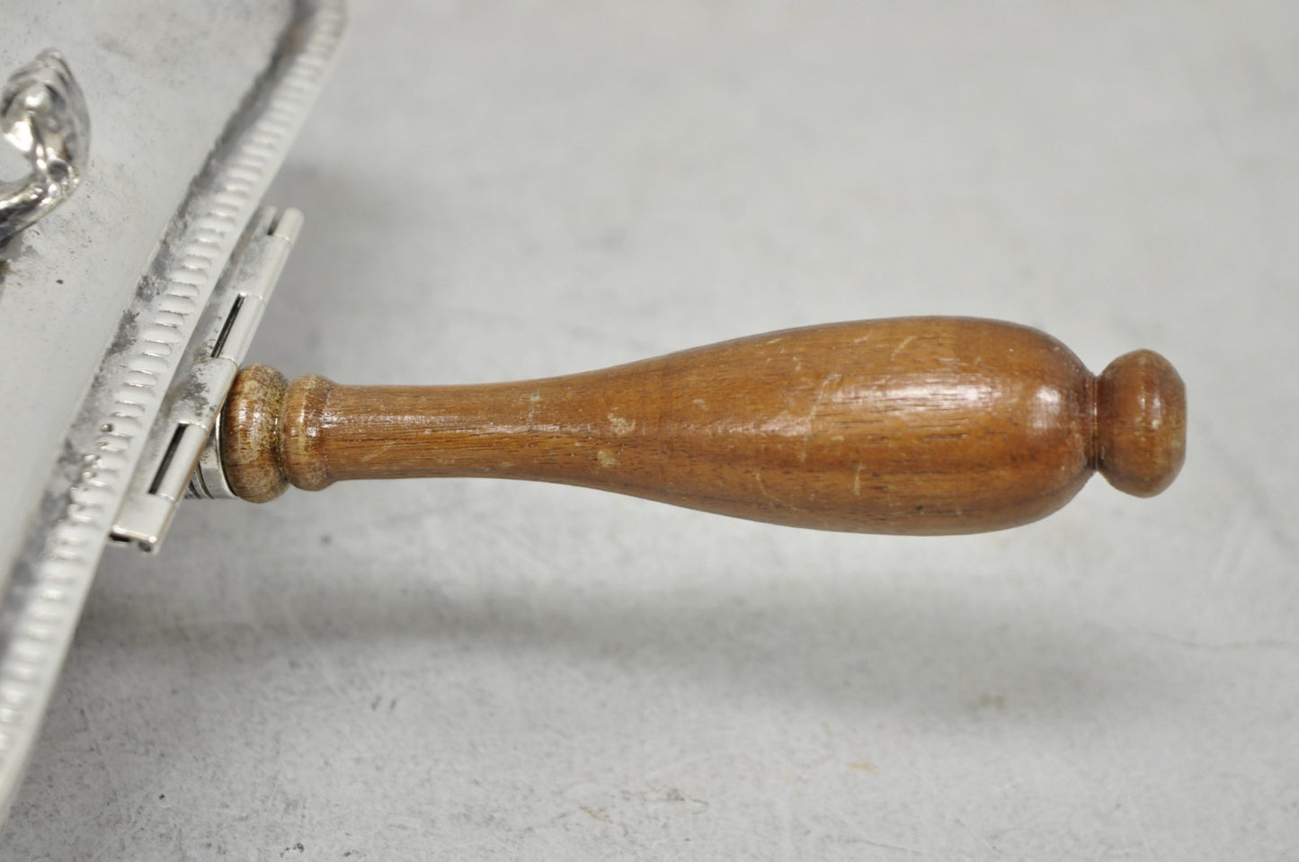 Vintage Sheffield English Victorian Silver Plated Silent Butler Crumb Catcher