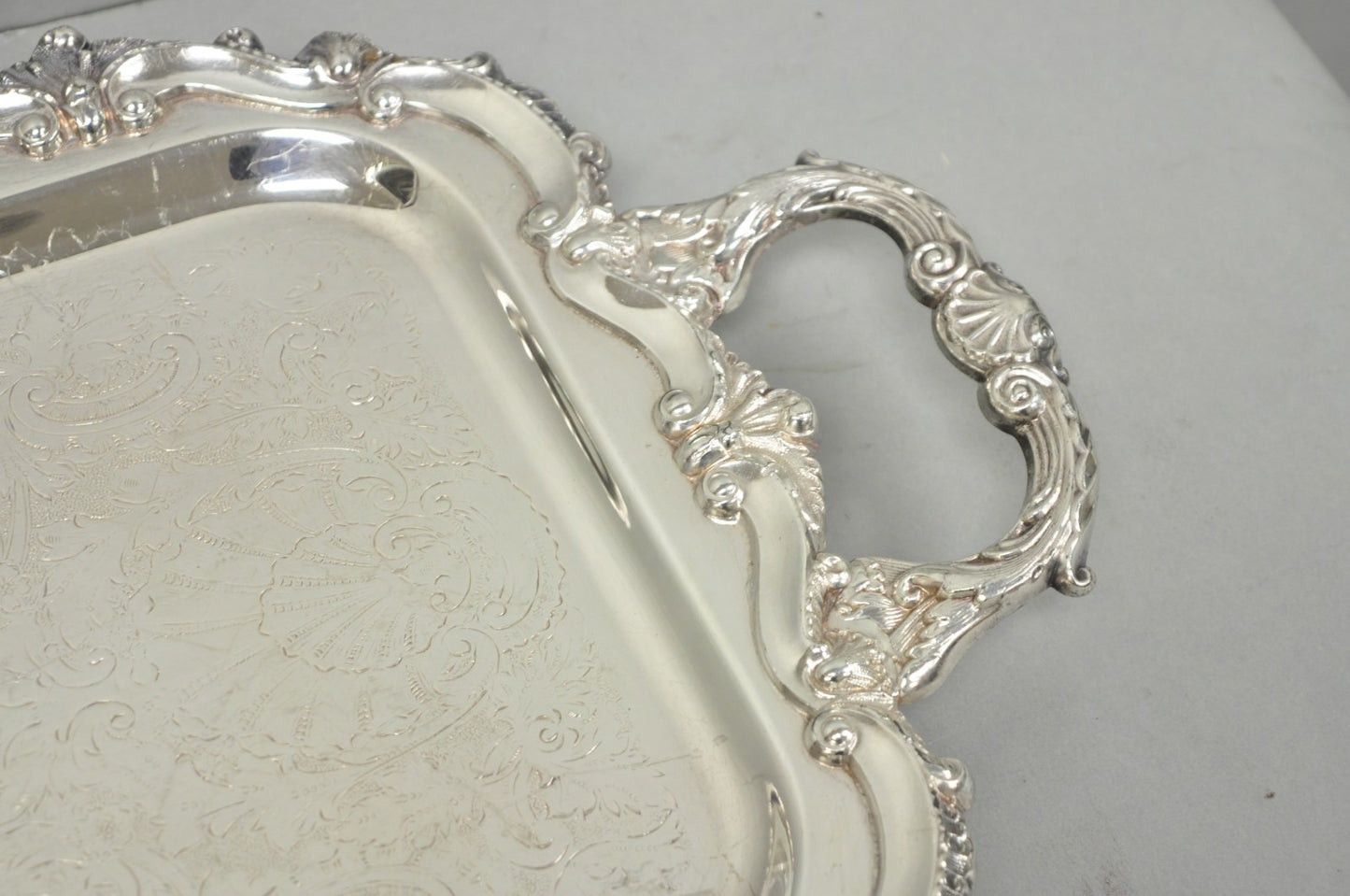 Vintage Bristol 132 Victorian Silver Plated Narrow Serving Platter Bar Tray