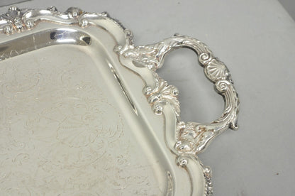 Vintage Bristol 132 Victorian Silver Plated Narrow Serving Platter Bar Tray