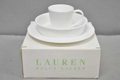 Lauren Ralph Lauren "Mackenzie Quilt" 3 Pc Bone China Children's "ABC" Dish Set
